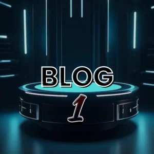 featuring large white outlined text ‘BLOG’ and a stylized number ‘1’ in the center